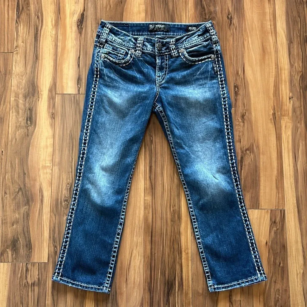 Silver Suki Mid Capris - Picture 9 of 10